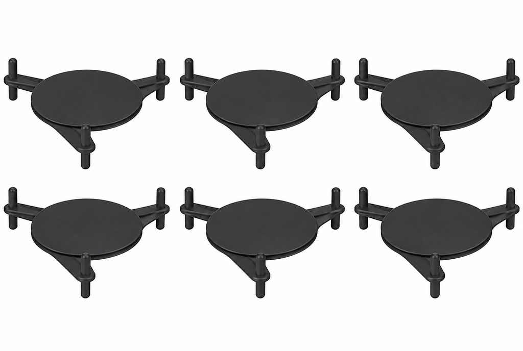 Black Plastic Mug Stackers, Set of 6