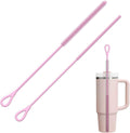 Pink Silicone Straw Cleaning Brushes, Set of 2