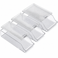 Clear Lidded Slanted Drink Dispenser Trays, Set of 3