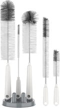 Bottle Cleaning Brush Set with Storage Stand, 5 Brushes